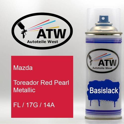 Mazda, Toreador Red Pearl Metallic, FL / 17G / 14A: 400ml Sprühdose, von ATW Autoteile West.
